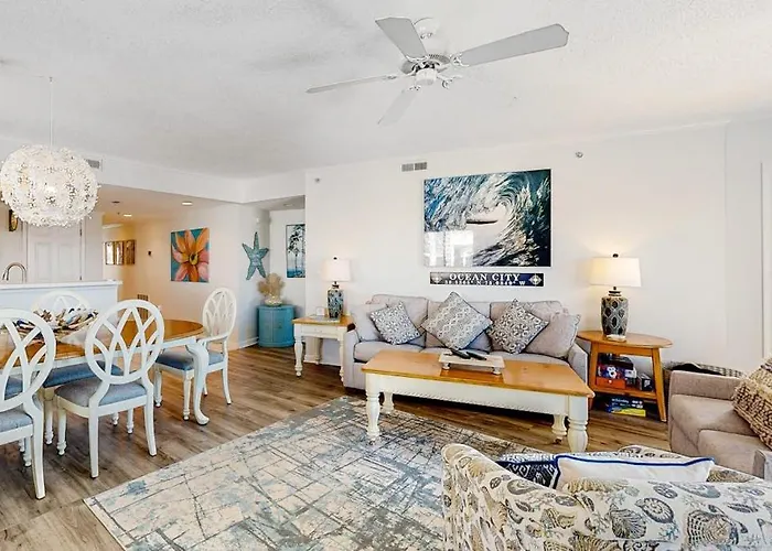 Renovated Corner With Ocean View Balcony Fireplace & Shared Pool Ocean City